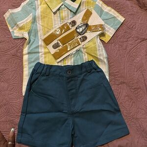 Boys short pants it with bow tie